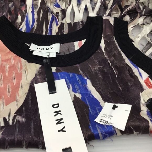 DKNY Printed Shredded Laser Cut Tank (C2) - Picture 6 of 6